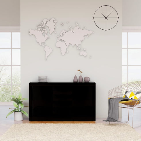 Rustika Rowe -  Sideboard High Gloss Black 120x36x69 cm Chipboard